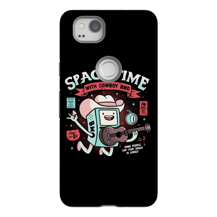 Pixel 2 StrongFit Space Time Cool Robot Cowboy Gift by eduely