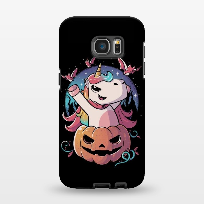 Galaxy S7 EDGE StrongFit Spooky Unicorn Funny Cute Magic Halloween by eduely