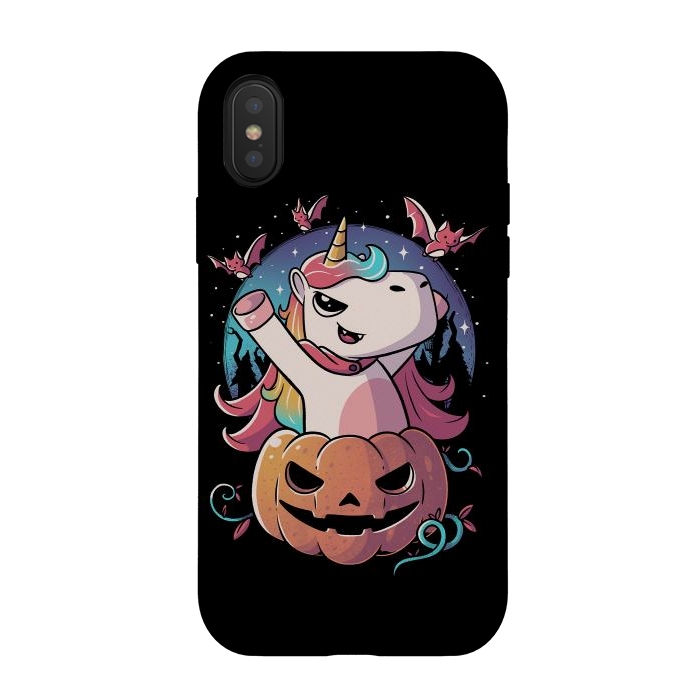 iPhone Xs / X StrongFit Spooky Unicorn Funny Cute Magic Halloween by eduely