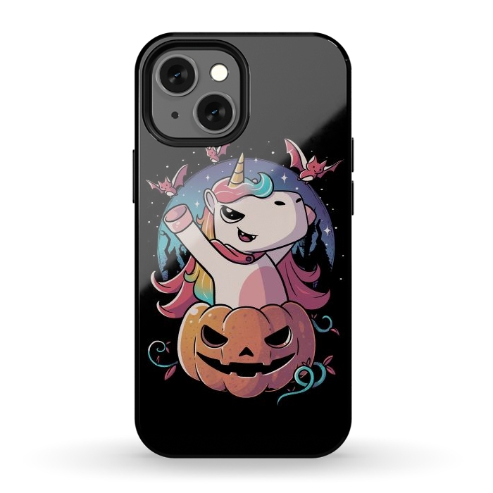 iPhone 12 mini StrongFit Spooky Unicorn Funny Cute Magic Halloween by eduely