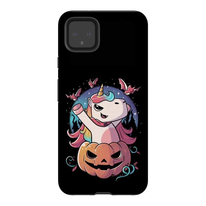 Pixel 4XL StrongFit Spooky Unicorn Funny Cute Magic Halloween by eduely