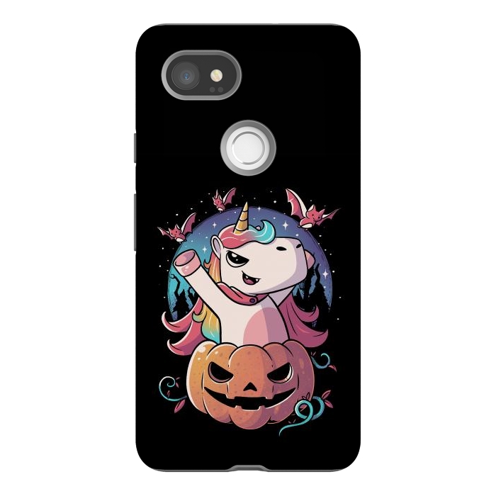 Pixel 2XL StrongFit Spooky Unicorn Funny Cute Magic Halloween by eduely
