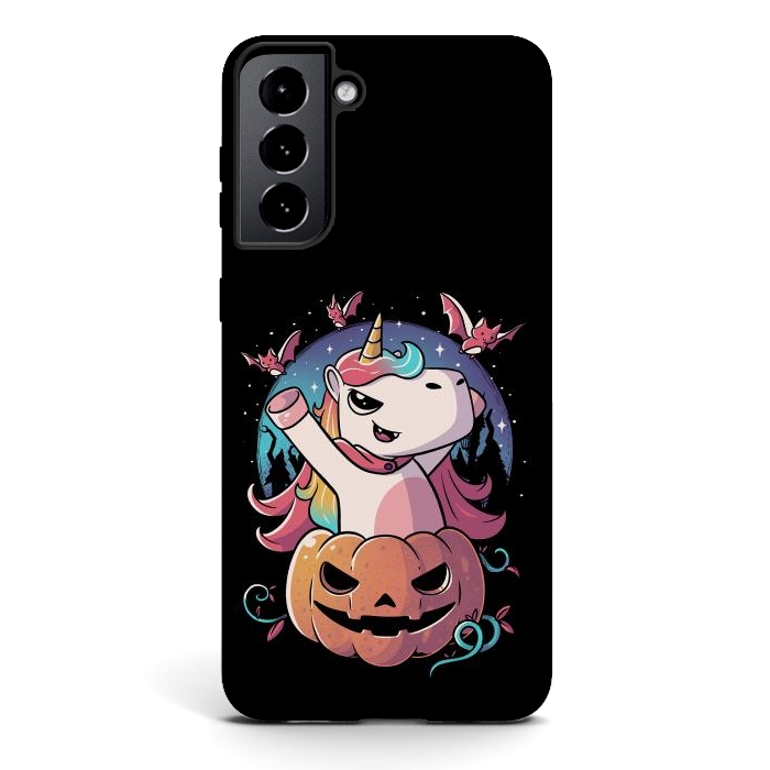 Galaxy S21 StrongFit Spooky Unicorn Funny Cute Magic Halloween by eduely