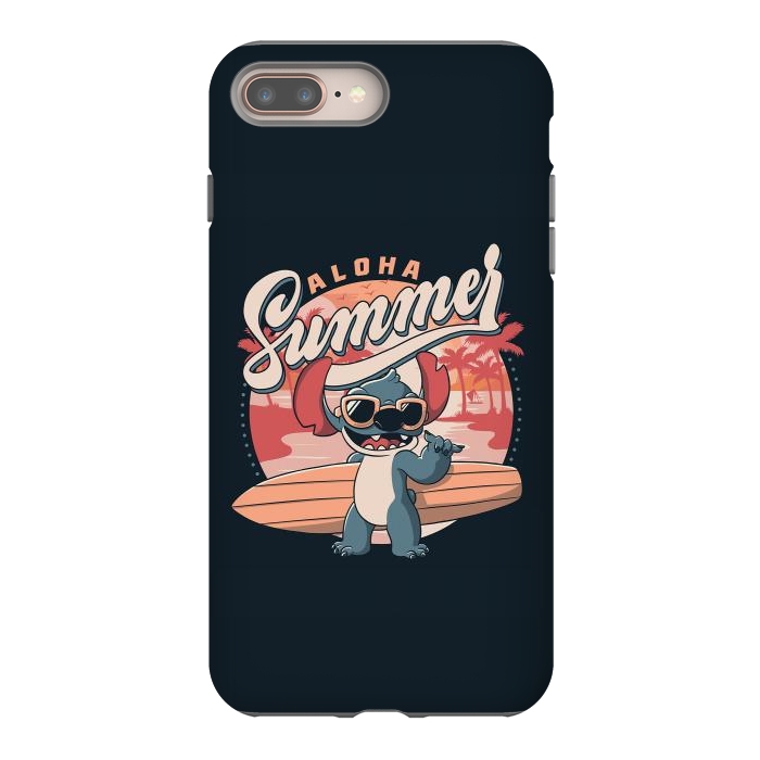 iPhone 8 plus StrongFit Aloha Summer Funny Alien Beach by eduely