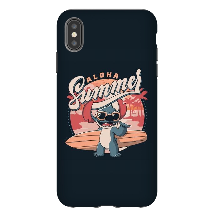 iPhone Xs Max StrongFit Aloha Summer Funny Alien Beach by eduely