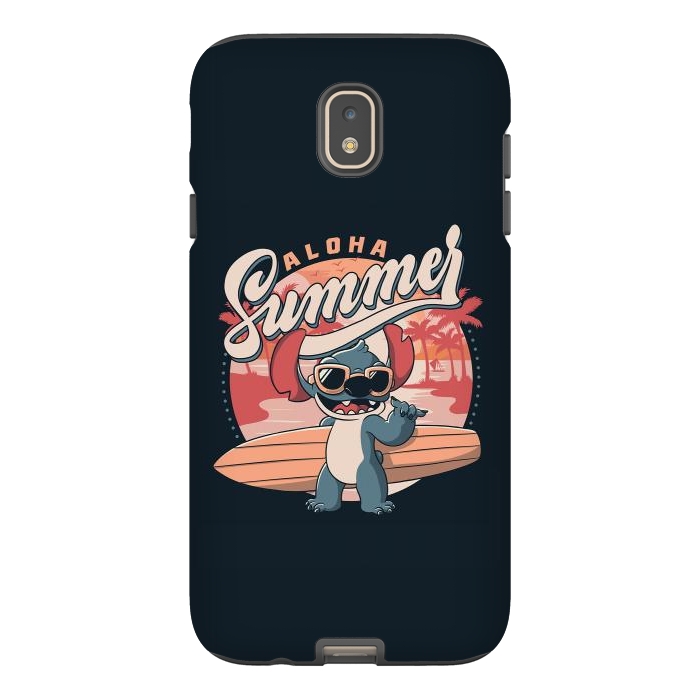 Galaxy J7 StrongFit Aloha Summer Funny Alien Beach by eduely