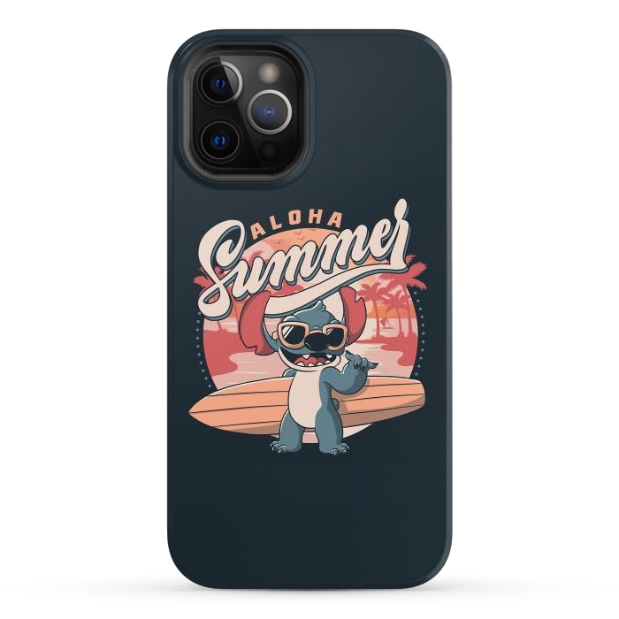 iPhone 12 Pro StrongFit Aloha Summer Funny Alien Beach by eduely