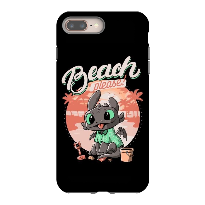 iPhone 7 plus StrongFit Summer Dragon Funny Beach Please by eduely