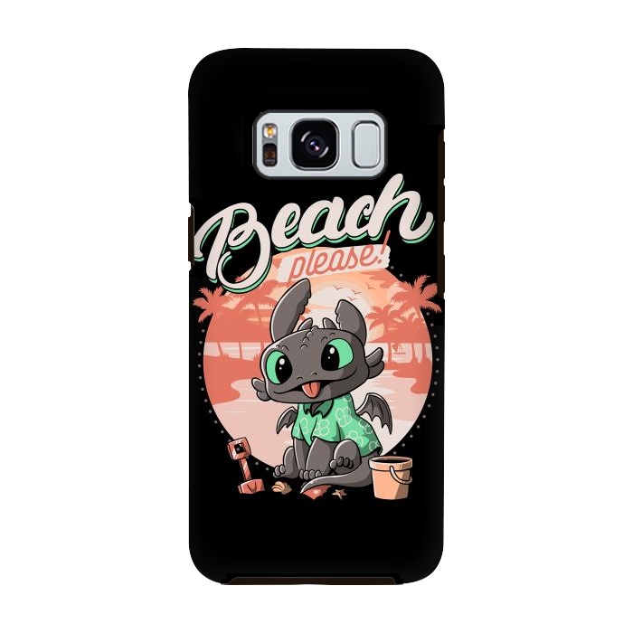Galaxy S8 StrongFit Summer Dragon Funny Beach Please by eduely