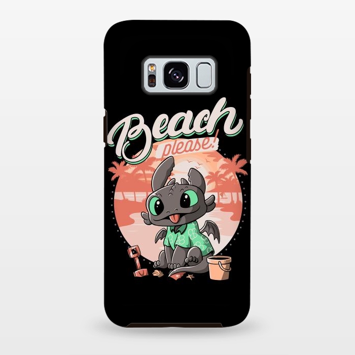 Galaxy S8 plus StrongFit Summer Dragon Funny Beach Please by eduely