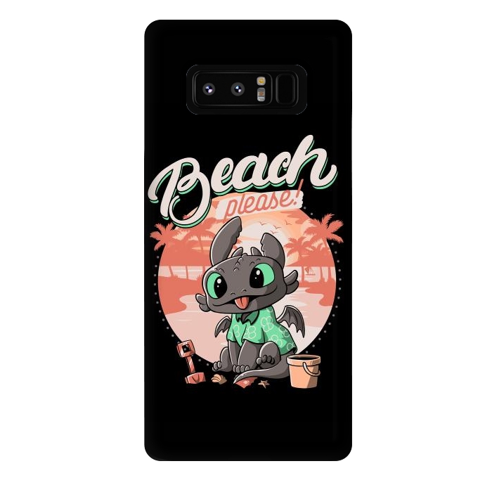 Galaxy Note 8 StrongFit Summer Dragon Funny Beach Please by eduely