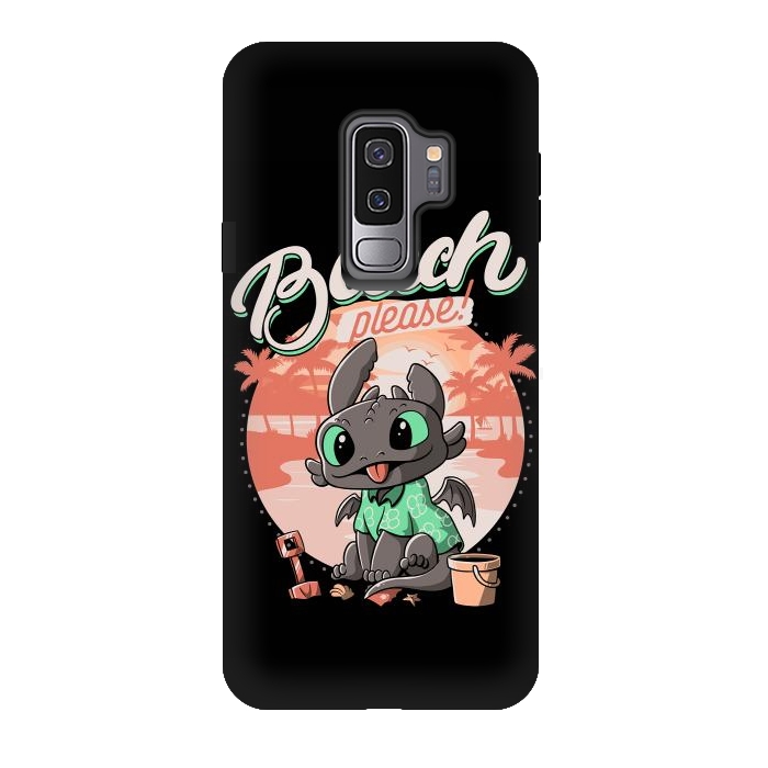 Galaxy S9 plus StrongFit Summer Dragon Funny Beach Please by eduely