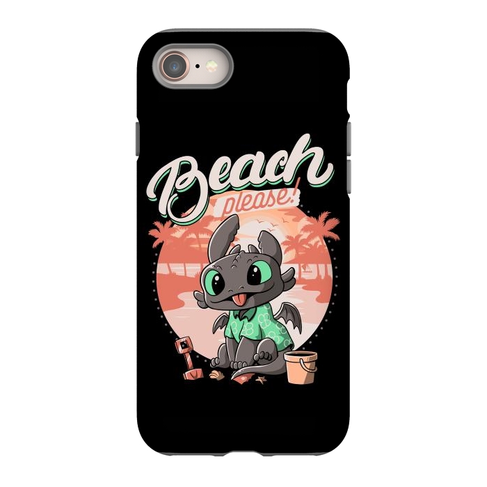 iPhone 8 StrongFit Summer Dragon Funny Beach Please by eduely