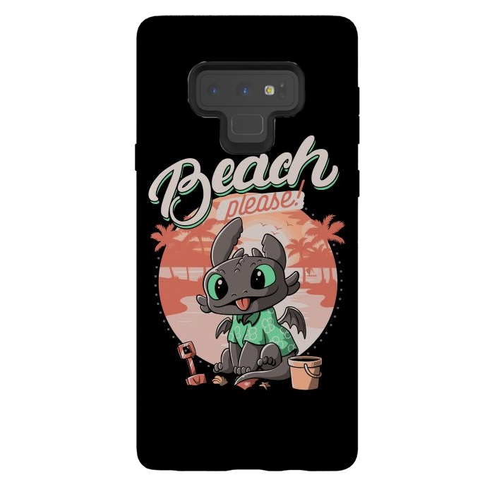 Galaxy Note 9 StrongFit Summer Dragon Funny Beach Please by eduely