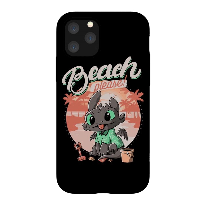 iPhone 11 Pro StrongFit Summer Dragon Funny Beach Please by eduely
