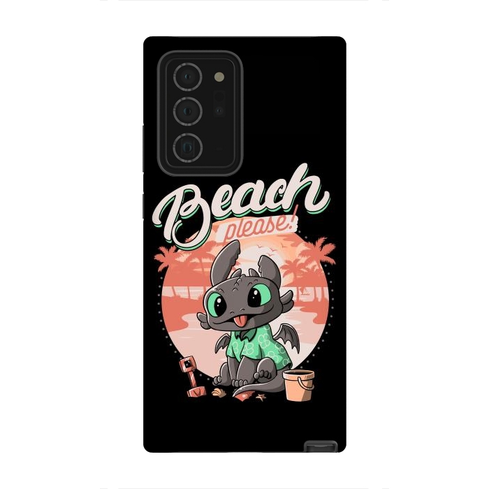 Galaxy Note 20 Ultra StrongFit Summer Dragon Funny Beach Please by eduely