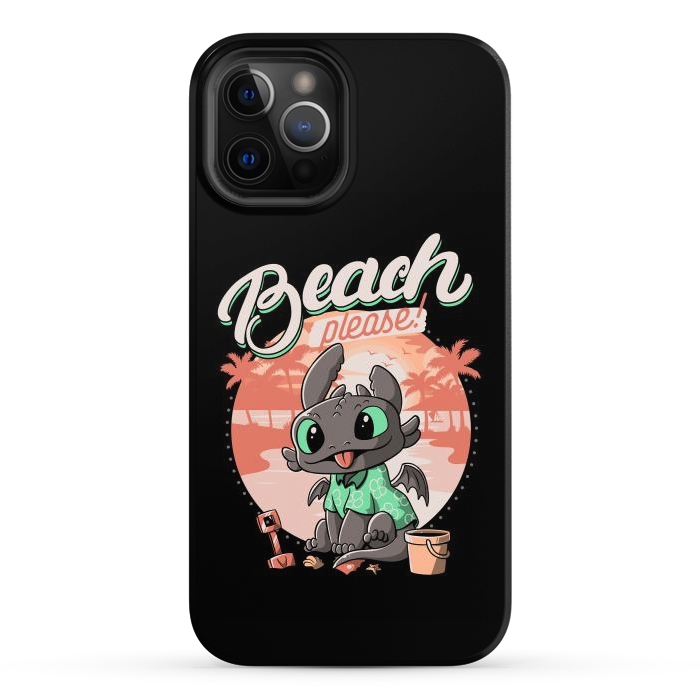 iPhone 12 Pro Max StrongFit Summer Dragon Funny Beach Please by eduely