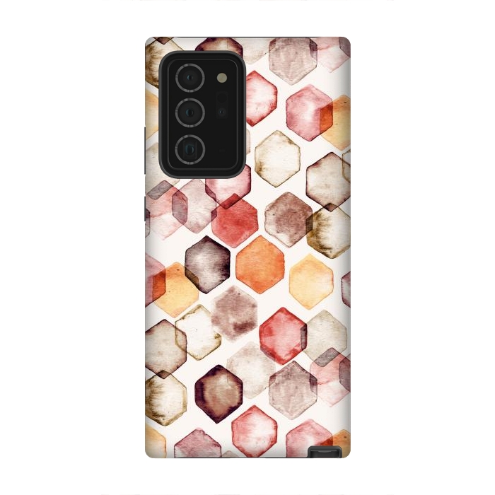 Galaxy Note 20 Ultra StrongFit Autumn Bokeh - Watercolour Hexagons by Tangerine-Tane