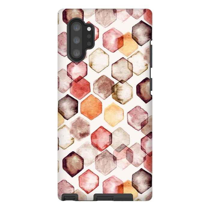 Galaxy Note 10 plus StrongFit Autumn Bokeh - Watercolour Hexagons by Tangerine-Tane