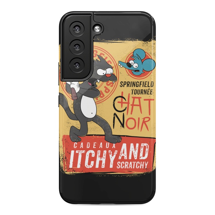 Galaxy S22 StrongFit Chat Noir Simpsons by Ilustrata