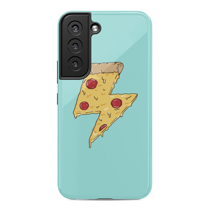Galaxy S22 StrongFit Pizza power green by Coffee Man