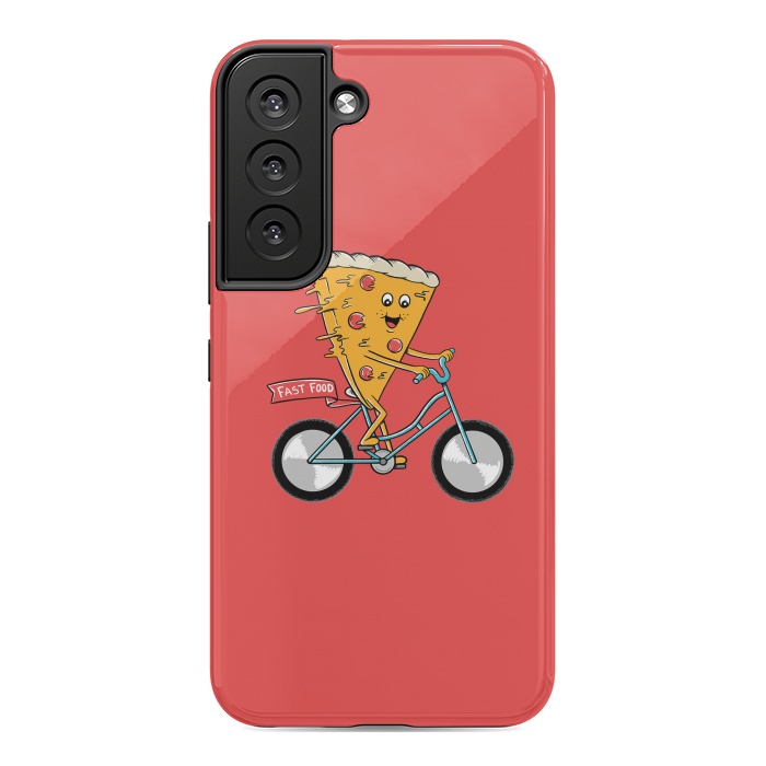 Galaxy S22 StrongFit Pizza Fast Food Red by Coffee Man