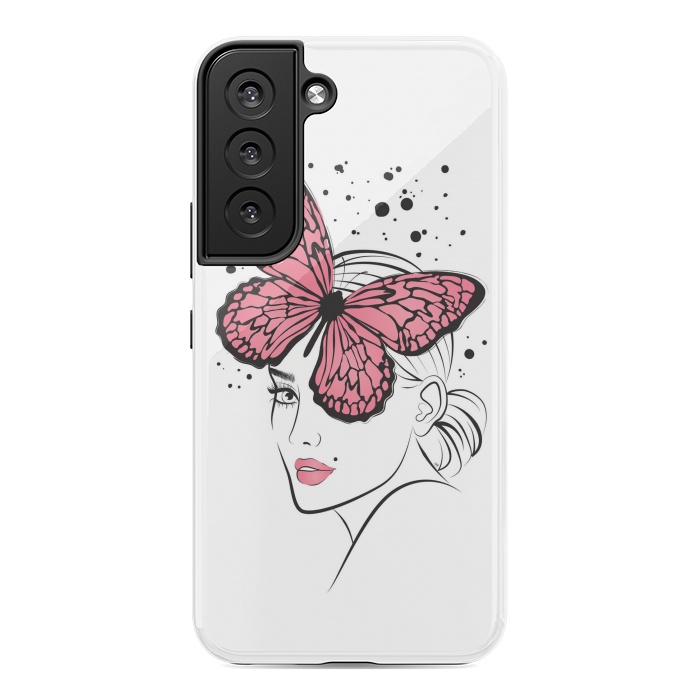 Galaxy S22 StrongFit Pink Butterfly by Martina