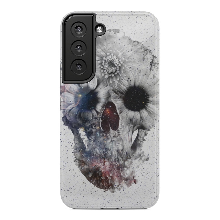 Galaxy S22 StrongFit Floral Skull 2 by Ali Gulec