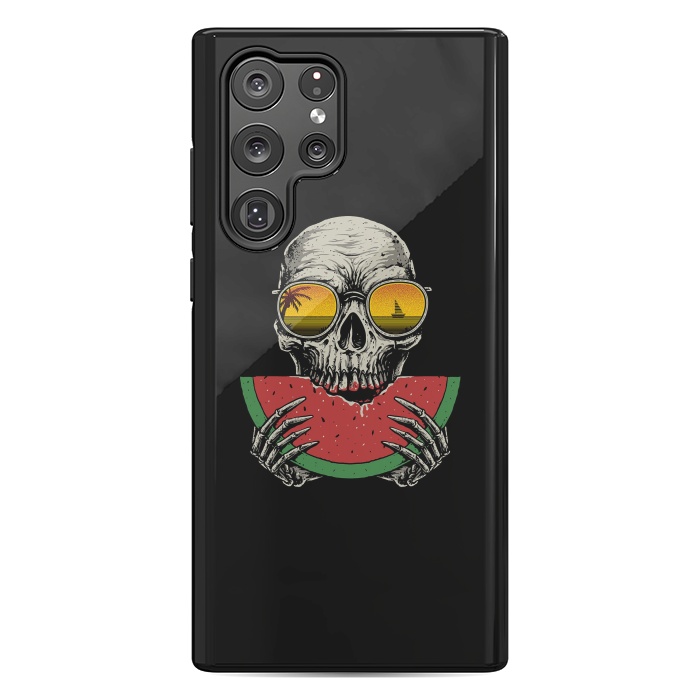 Galaxy S22 Ultra StrongFit Watermelon Skull by Afif Quilimo