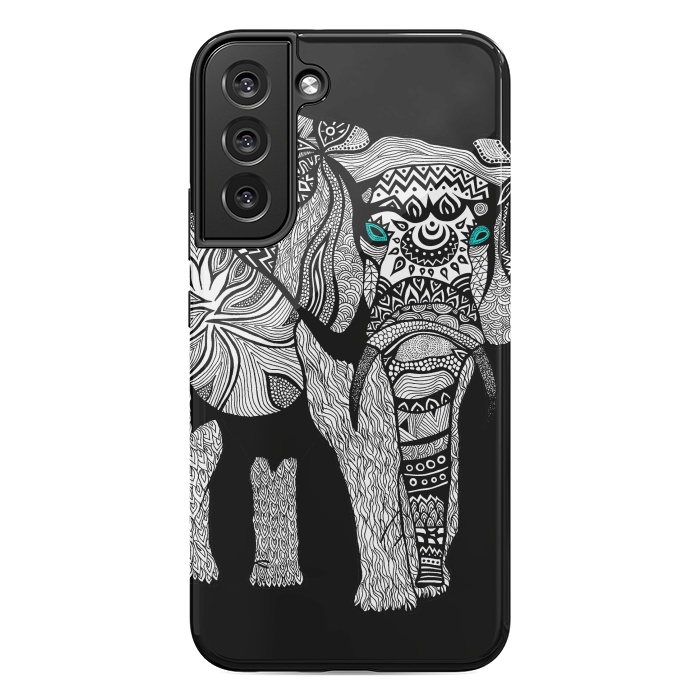 Galaxy S22 plus StrongFit Elephant of Namibia B n W by Pom Graphic Design