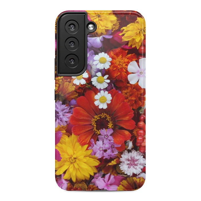 Galaxy S22 StrongFit Flowers in Different Shapes and Colors V  by ArtsCase