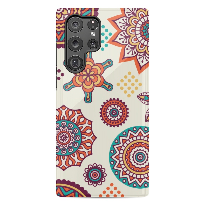 Galaxy S22 Ultra StrongFit Seamless Mandalas Indian Pattern by ArtsCase