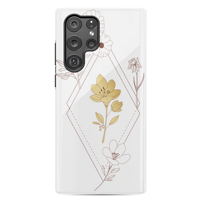 Galaxy S22 Ultra StrongFit gold flower  by haroulita