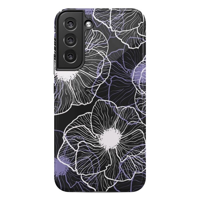 Galaxy S22 plus StrongFit Anemones Wildflower Illustration G601 by Medusa GraphicArt