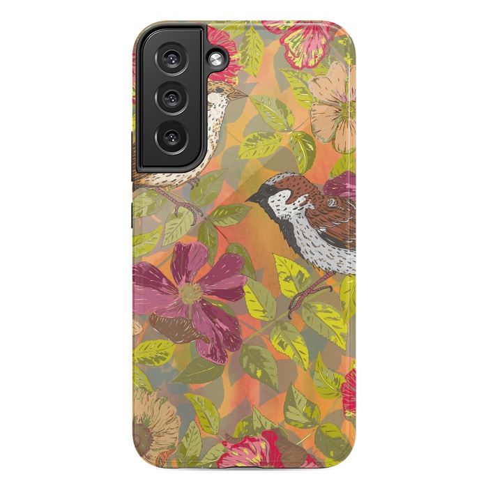 Galaxy S22 plus StrongFit Sparrow and Wild Rose by Lotti Brown