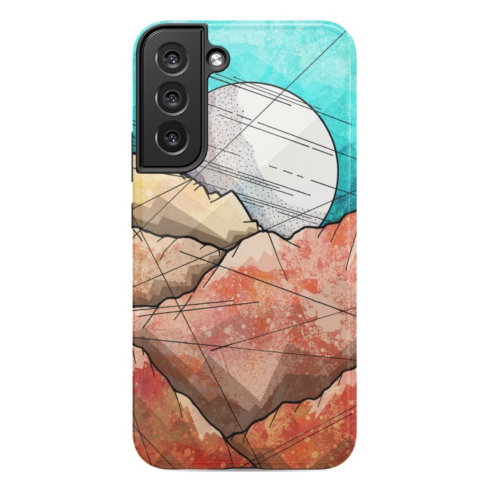 Galaxy S22 plus StrongFit Copper rocks under the moon by Steve Wade (Swade)