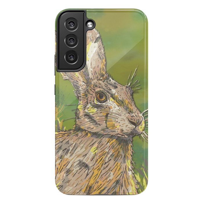 Galaxy S22 plus StrongFit Summer Hare by Lotti Brown