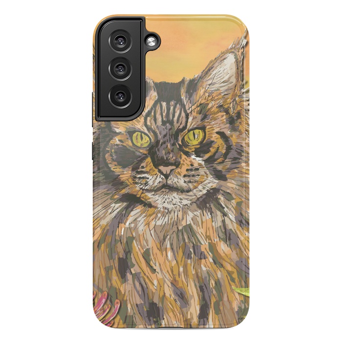 Galaxy S22 plus StrongFit Maine Coon Cat by Lotti Brown