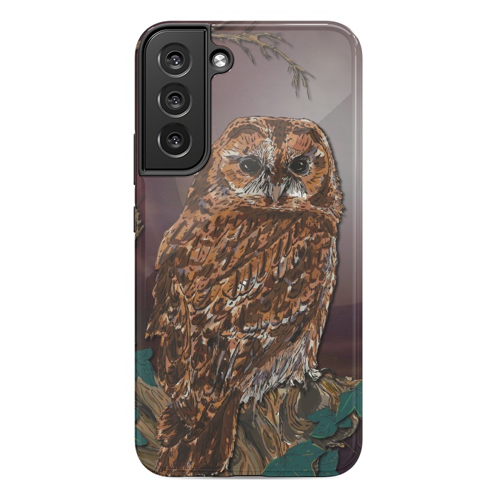 Galaxy S22 plus StrongFit Tawny Owl - Mistress of the Night by Lotti Brown