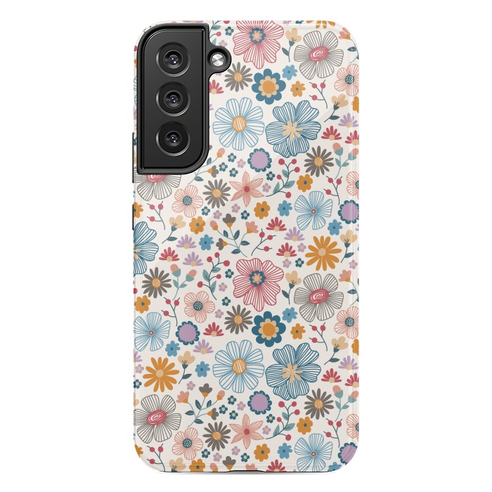 Galaxy S22 plus StrongFit Winter Wild Bloom  by TracyLucy Designs