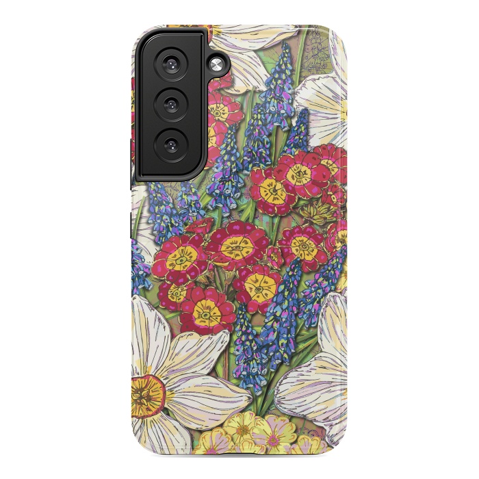 Galaxy S22 StrongFit Spring Flowers by Lotti Brown