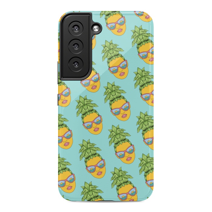 Galaxy S22 StrongFit Pineapple Girl pattern by Coffee Man