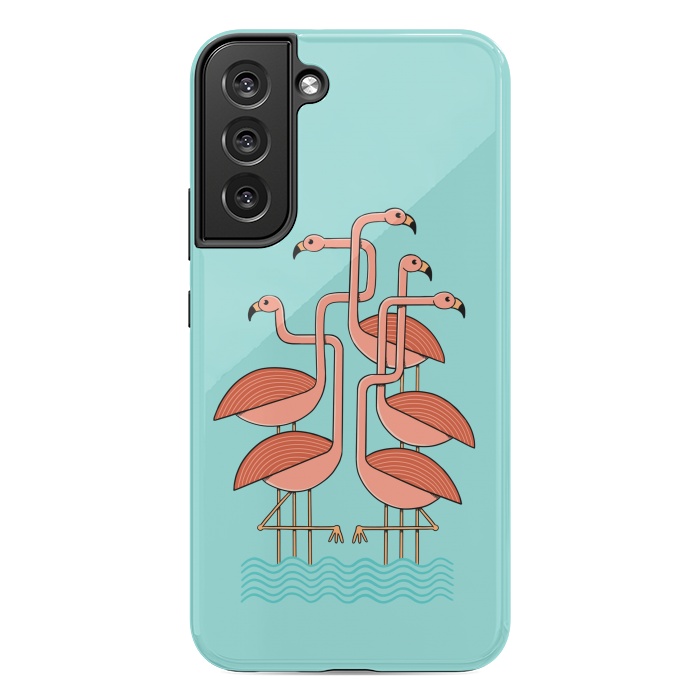 Galaxy S22 plus StrongFit Flamingos by Coffee Man