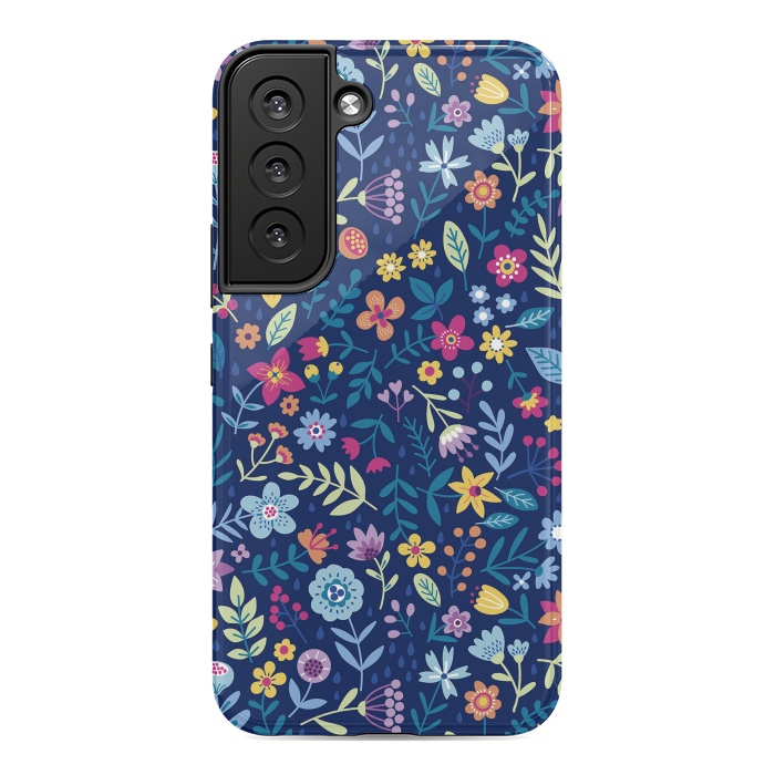 Galaxy S22 StrongFit Multicolor Beautiful Flowers  by ArtsCase