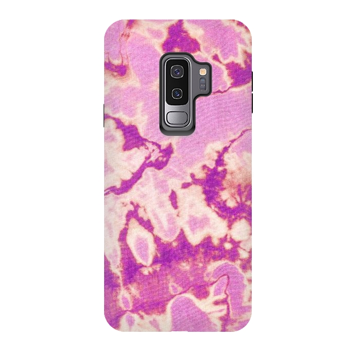 Galaxy S9 plus StrongFit Pink Ethnic Tie Dye by Uma Prabhakar Gokhale