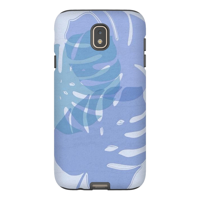 Galaxy J7 StrongFit Blue Leaves by Martina