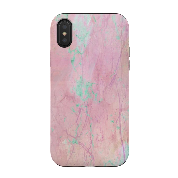 iPhone Xs / X StrongFit Pink paint marble by Martina