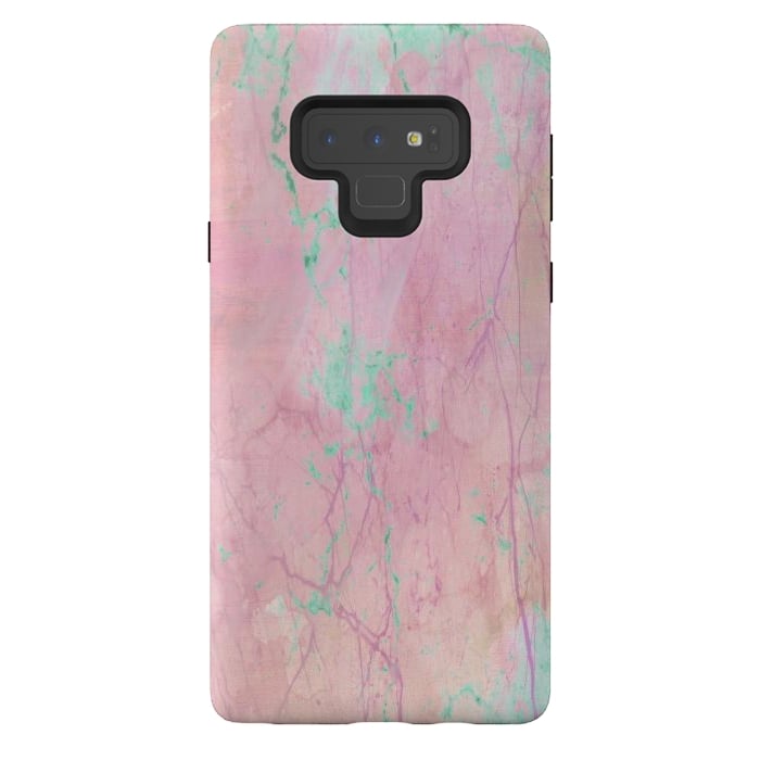 Galaxy Note 9 StrongFit Pink paint marble by Martina