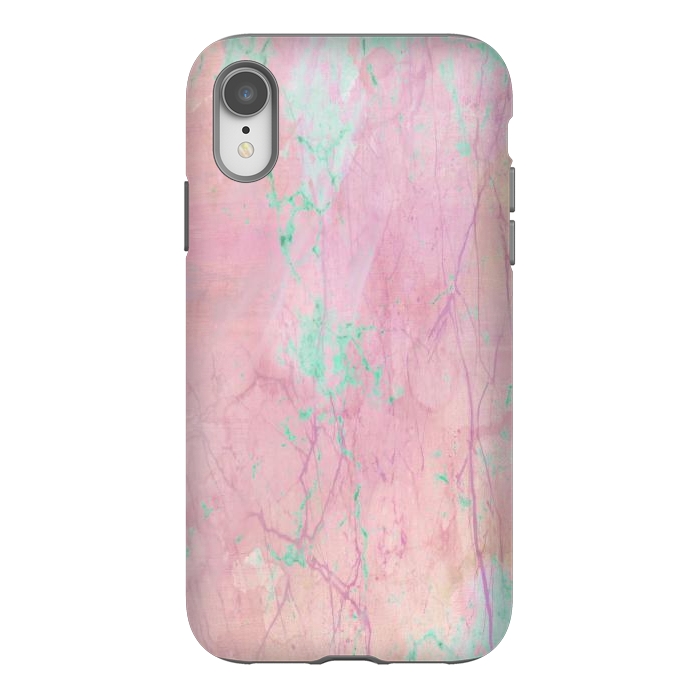 iPhone Xr StrongFit Pink paint marble by Martina