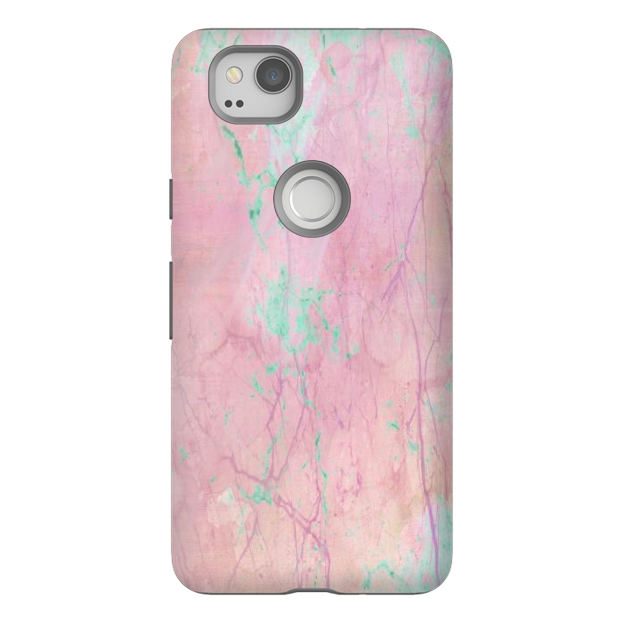 Pixel 2 StrongFit Pink paint marble by Martina